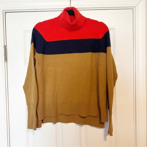 J.Crew color block turtleneck sweater in super soft yarn - Picture 2 of 6